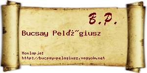 Bucsay Pelágiusz névjegykártya
